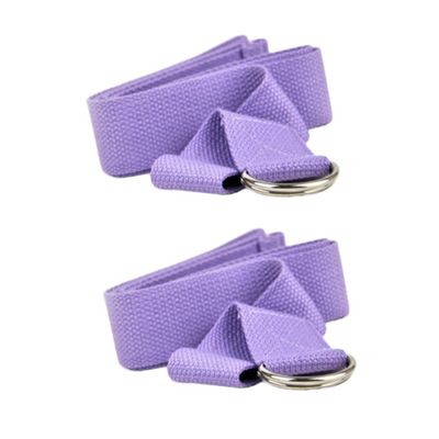 BESPORTBLE 3pcs Cotton Yoga Stretch Belt Multi-functional Fitness Resistance Band Yoga Straps for Mat Extend Strap for