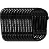 12PCS Carabiner Clip - Heavy Duty Iron Carabiners 800lbs Carabeaner D Ring Shape,Caribeener Key Chain Clip Hook,Keychain Clip,Multipurpose for Camping, Hiking,Backpacking or Other Outdoor Activities. view 1
