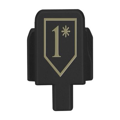 NDZ Performance Slide Cover Back Plate for Sig P320 Series 9 mm .40 .357 .45 ACP, Black Aluminum with Flat Dark Earth Laser Engraved Patriotic Images - 1 Asterisk