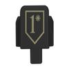 NDZ Performance Slide Cover Back Plate for Sig P320 Series 9 mm .40 .357 .45 ACP, Black Aluminum with Flat Dark Earth Laser Engraved Patriotic Images - 1 Asterisk view 1