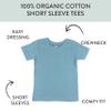 HonestBaby Multipack Short Sleeve T-Shirt Tee 100% Organic Cotton Infant Baby, Toddler, Little Kids Boys, Girls, Unisex, 5-Pack Sea Ombre, Newborn view 3
