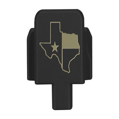 NDZ Performance Slide Cover Back Plate for Sig P320 Series 9 mm .40 .357 .45 ACP, Black Aluminum with Flat Dark Earth Laser Engraved US Flag Patriotic Images - Texas State Border Outline Flag