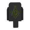 NDZ Performance Slide Cover Back Plate for Sig P320 Series 9 mm .40 .357 .45 ACP, Black Aluminum with Olive Drab Green Laser Engraved Popular Images - Masonic Square and Compass view 1
