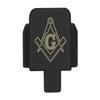 NDZ Performance Slide Cover Back Plate for Sig P320 Series 9 mm .40 .357 .45 ACP, Black Aluminum with Flat Dark Earth Laser Engraved Popular Images - Masonic Square and Compass view 1