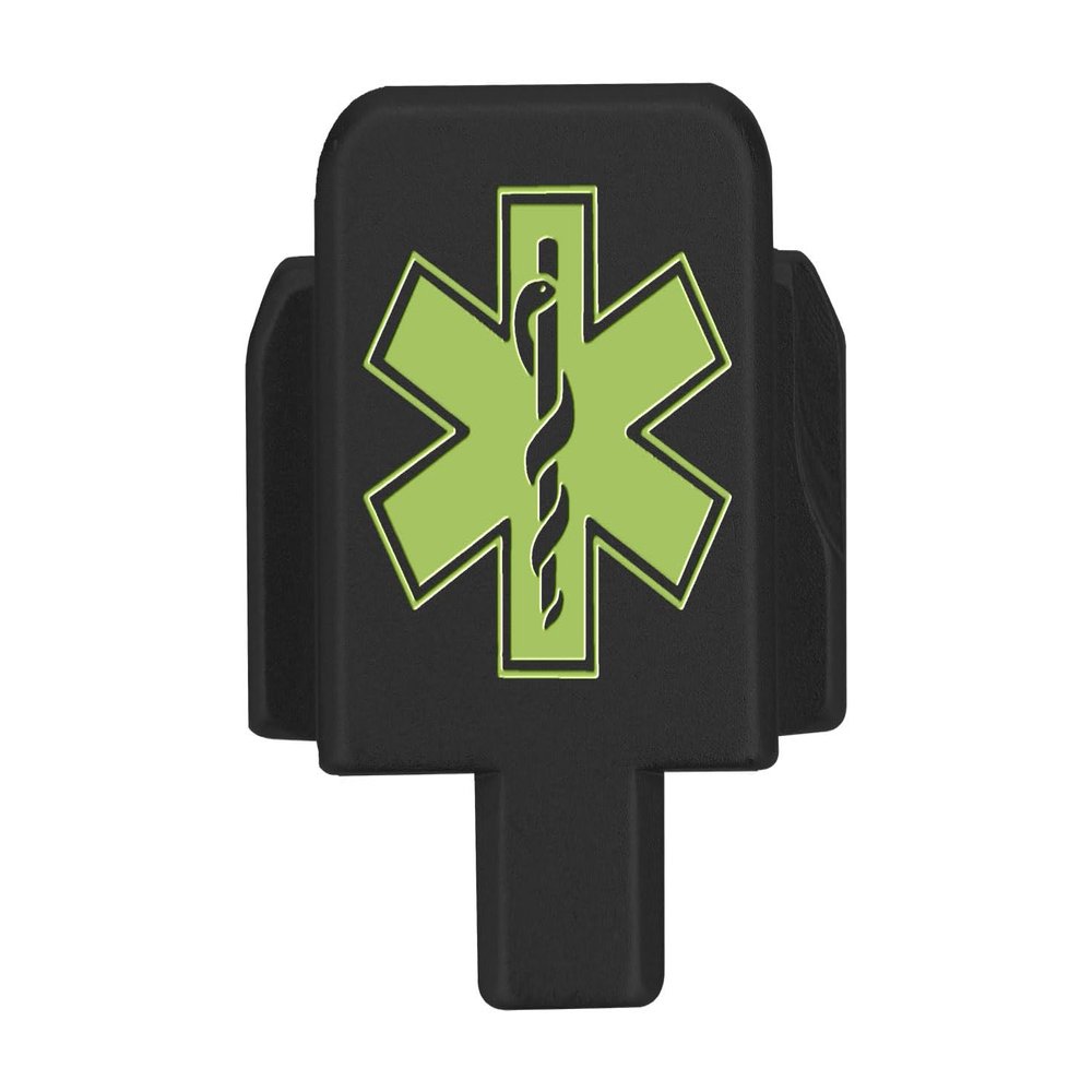 NDZ Performance Slide Cover Back Plate for Sig P320 Series 9 mm .40 .357 .45 ACP, Black Aluminum with Light Green Laser Engraved Patriotic Images - EMS Star