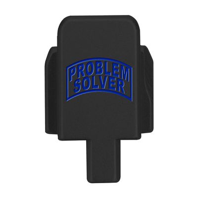NDZ Performance Slide Cover Back Plate for Sig P320 Series 9 mm .40 .357 .45 ACP, Black Aluminum with Dark Blue Laser Engraved Popular Images - Problem Solver Tab
