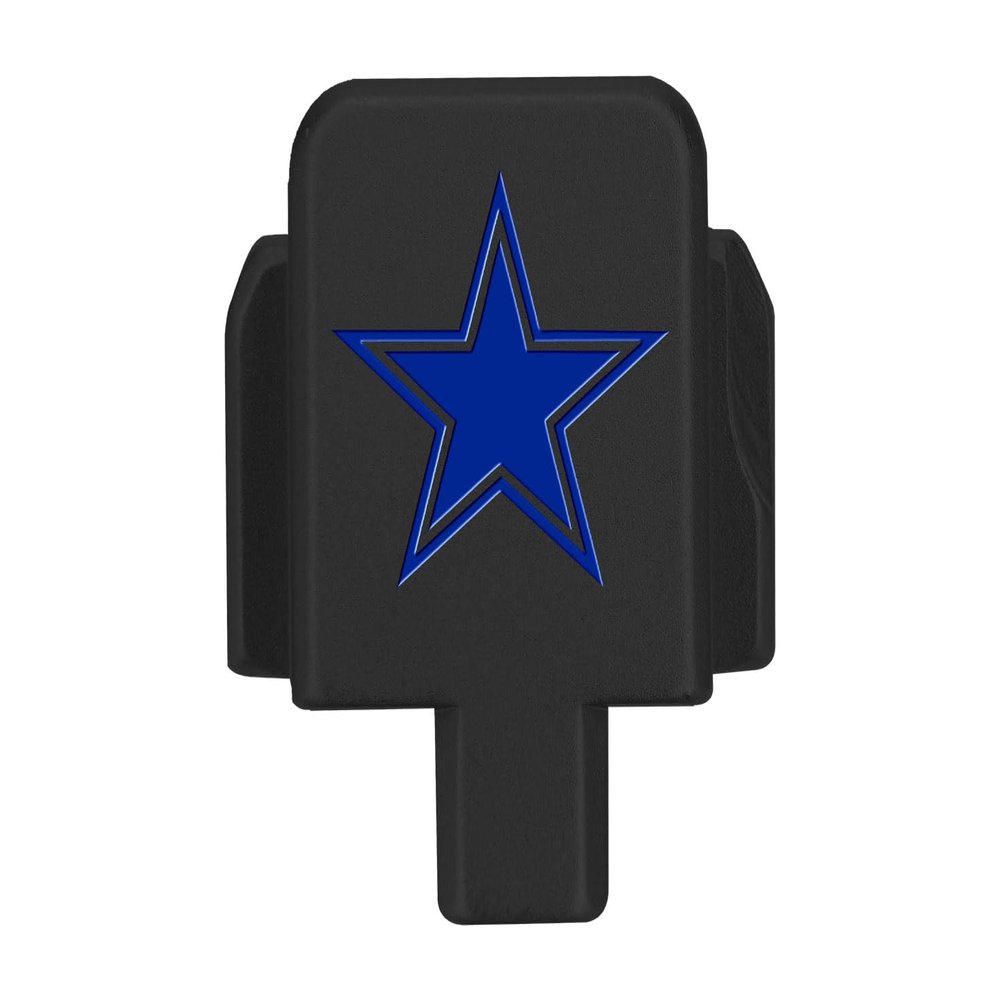 NDZ Performance Slide Cover Back Plate for Sig P320 Series 9 mm .40 .357 .45 ACP, Black Aluminum with Dark Blue Laser Engraved Popular Images - Dallas Star
