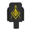 NDZ Performance Slide Cover Back Plate for Sig P320 Series 9 mm .40 .357 .45 ACP, Black Aluminum with Light Gold Laser Engraved Popular Images - Masonic Mason Calipers G Logo view 1