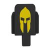 NDZ Performance Slide Cover Back Plate for Sig P320 Series 9 mm .40 .357 .45 ACP, Black Aluminum with Light Gold Laser Engraved Patriotic Images - Spartan Helmet 1 view 1