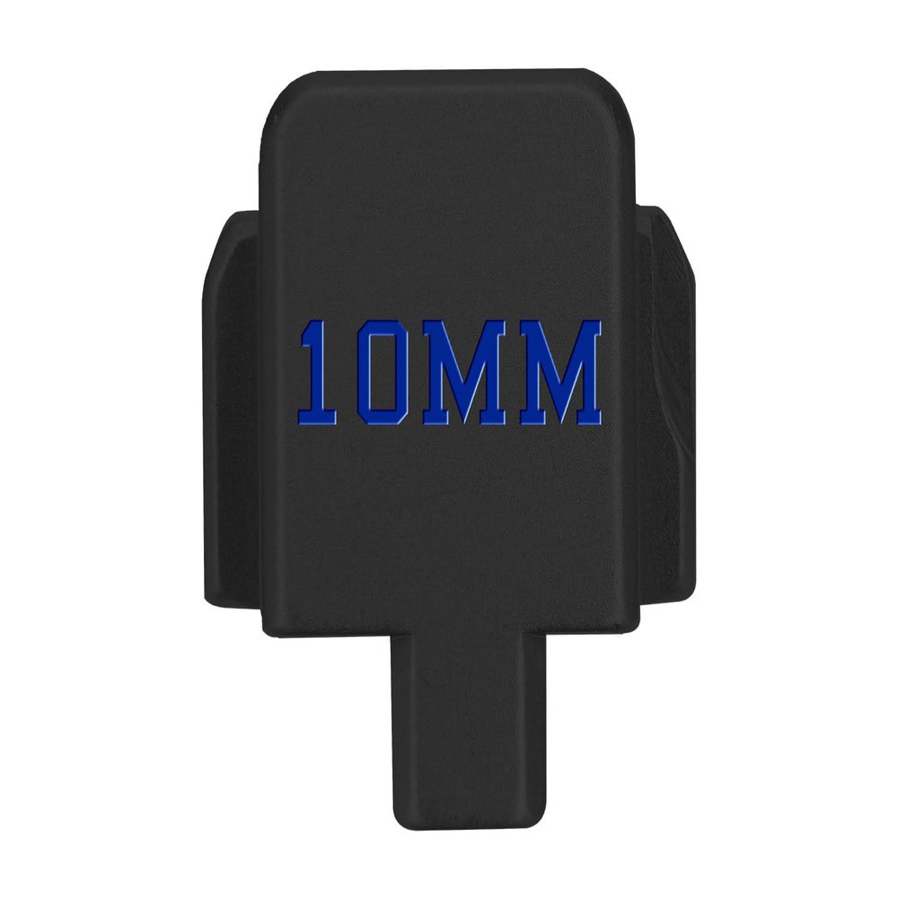 NDZ Performance Slide Cover Back Plate for Sig P320 Series 9 mm .40 .357 .45 ACP, Black Aluminum with Dark Blue Laser Engraved Popular Images - 10MM Caliber