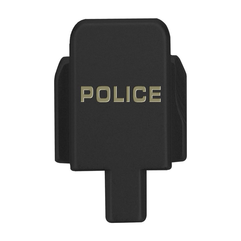 NDZ Performance Slide Cover Back Plate for Sig P320 Series 9 mm .40 .357 .45 ACP, Black Aluminum with Flat Dark Earth Laser Engraved Patriotic Images - Police 1 Line Text
