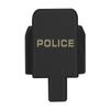 NDZ Performance Slide Cover Back Plate for Sig P320 Series 9 mm .40 .357 .45 ACP, Black Aluminum with Flat Dark Earth Laser Engraved Patriotic Images - Police 1 Line Text view 1