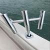 3-Way Fishing Rod Holder - 10" Flared Tulip - Kite Rod Holder - Polished Aluminum