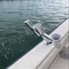 3-Way Fishing Rod Holder - 10" Flared Tulip - Kite Rod Holder - Polished Aluminum view 2