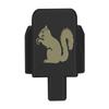 NDZ Performance Slide Cover Back Plate for Sig P320 Series 9 mm .40 .357 .45 ACP, Black Aluminum with Flat Dark Earth Laser Engraved Nature Images - Squirrel with Nut view 1