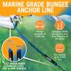 Bungee Anchor Rope, Elastic Snubber Anchor Line, 14 ft to 25 ft Stretch, Blue, for Boats and Anchors view 2
