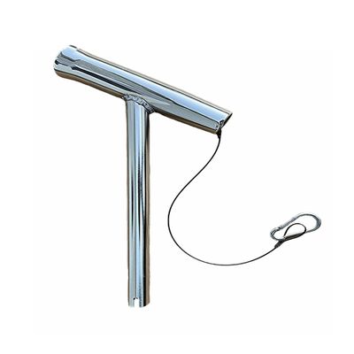 1-Way Fishing Rod Holder - 10" Flared Tulip - Outrigger Style - Rod Rigger - Polished Aluminum