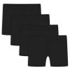 Auranso Girls Bike Shorts Cartwheel Cotton Biker Dance Under Dress Shorts Kids Clothes 4 Pack Black 9-10 Years view 1
