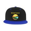 axxor Flag of Montana Flat Bill Hat Unisex Kids Adjustable Fashion Hip Hop Flat Bill Hat Blue view 2