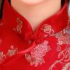 Girls Dress Kids Short Sleeve Stand up Collar Plated Buckle Chinese Cheongsam New Year's Gown Holiday (Red, 9-10 Years) view 2