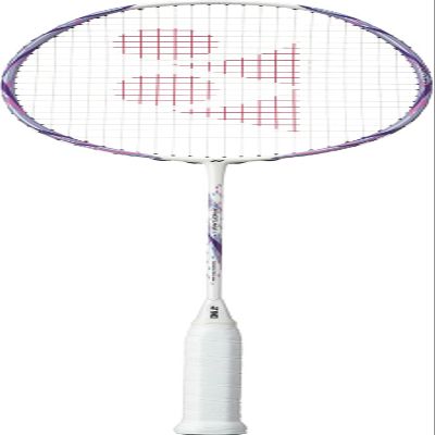 YONEX NANOFLARE111 Badminton Racket, for Beginners, Frame Only, Headlight, NF111, White/Lavender (104) 4U5