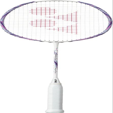 YONEX NANOFLARE111 Badminton Racket, for Beginners, Frame Only, Headlight, NF111, White/Lavender (104) 4U5