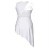 Hedmy Womens Adult Modern Contemporary Dancewear Lyrical Ballet Latin Dress Figure Ice Skating Dance Costume White Small view 4