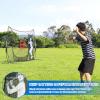 AOLIGEIJS 7'X7' Baseball Softball Practice Net,Pitching Net,Batting Net,with Baseball Tee,Bonus Strike Zone and Bow Frame,for Hitting,Pitching, Catching (Black Net + Batter Dummy) view 4