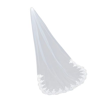 Bride Cathedral Lace Veil Comb Elegant Wedding Hair Accessory for Bridal Look and Special Occasions