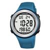 Mens Pedometer Watch for Walking Step Counter Watch No Charging, No App Connection, with EL Backlight. Simple, Practical Choice for Mobile-Free Fitness Enthusiasts TIMEURE-2308 (Blue)