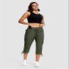 ISEEGZ Hiking Capris for Women with Pockets Lightweight Quick Dry Cargo Capri Travel Pants Women Casual Women's Capris view 2