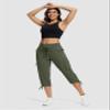 ISEEGZ Hiking Capris for Women with Pockets Lightweight Quick Dry Cargo Capri Travel Pants Women Casual Women's Capris view 3