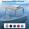 KAKIT Bimini Tops with Mesh Sidewalls Support Poles for Boats Marine Grade Canvas Top Includes 2 Straps Storage Boot 1 Inch Aluminum Frame(4 Bow 8'L x 54" H x 54"-60" W,Navy) view 4