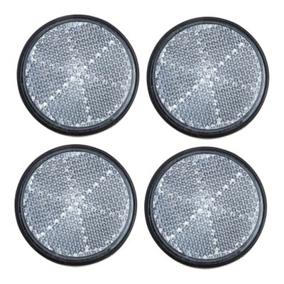 Beatifufu Flashing Bike Reflectors 4pcs Plastic Bike Reflective Pieces Reflective Light for Safety
