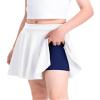 Auranso Girls Bike Shorts Cartwheel Cotton Biker Dance Under Dress Shorts Kids Clothes 4 Pack Navy 10-12 Years view 4