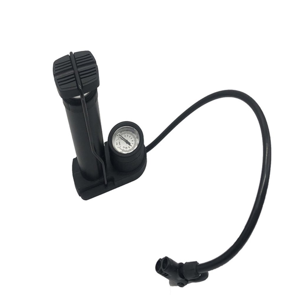 BESPORTBLE Mini Portable High-Pressure Floor Pump for Lightweight Foot Activated Inflator Barometer Versatile Tire Pump for Various Items Black Accessory Base Random