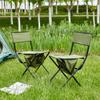 2 Pcs Folding Outdoor Chair with Storage Bag, Portable Chair for Indoor, Outdoor Camping, Picnics and Fishing,Green view 3
