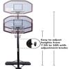 Portable Basketball Hoop System Height Adjustable 6.5ft-10ft with 43" Black Backboard for Indoor Outdoor Use view 2