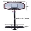 Portable Basketball Hoop System Height Adjustable 6.5ft-10ft with 43" Black Backboard for Indoor Outdoor Use view 3