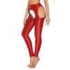 Zaldita Women's Semi Opaque Shiny Oil Stockings Pantyhose Leggings Hollow Out Toeless Tights Pants Red&TypeA X-Large view 2