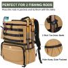 MATEIN Fishing Backpack, Water Resistant Fishing Tackle Box Bag with Rod Holders & Cooler, Gear Gifts for Men view 4