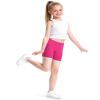 Auranso Girls Bike Shorts Cartwheel Cotton Biker Dance Under Dress Shorts Kids Clothes 4 Pack Purple-Rose Red-Pink-Green 5-6T view 2
