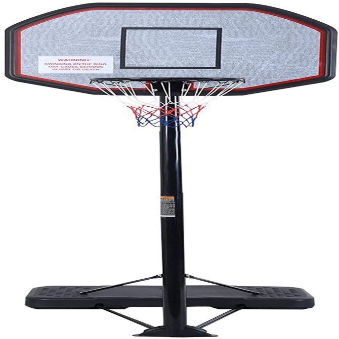 Basketball Hoop System Height Adjustable Basketball Stand for Teens Adults Indoor Outdoor w/Wheels, 43 Inch Backboard Teenagers Indoor Outdoor