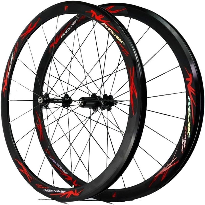 Bicycle Wheelset, Mountain Bike Wheels Road Bike Wheels 700C 40 Mm for 7/8/9/10/11/12 Speeds with Quick Release Mechanism
