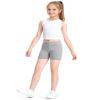 Auranso Girls Bike Shorts Cartwheel Cotton Biker Dance Under Dress Shorts Kids Clothes 4 Pack Black-Grey 5-6T view 2