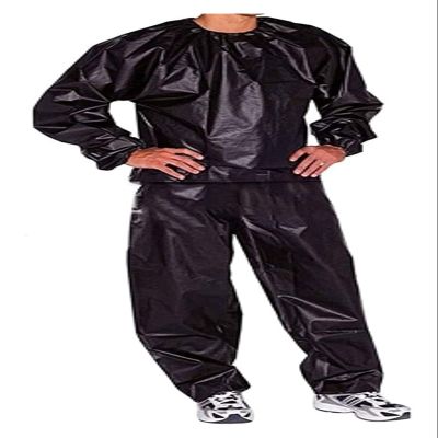 Men's PVC Jogging Suit/sauna Suit Sauna Effect Suit Long Sleeves Fitness Jacket Slimming Thermal Shirt Slimming Training Corset Sweat Effect Sweat Jacket Sauna Suits ( Color : Black , Size : X-Large )