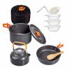 Portable Camping Pot Pan Kettle Lightweight Camping Cooking Set Outdoor Cookware Kit for Backapcking Hiking Picnic BBQ (Color : A) (A) view 1