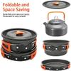 Portable Camping Pot Pan Kettle Lightweight Camping Cooking Set Outdoor Cookware Kit for Backapcking Hiking Picnic BBQ (Color : A) (A) view 3