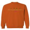 0560. Heart Beat Note Music Quaver reaggae Rasta Cool Graphic Musician Men's Crewneck Sweatshirt (Orange X-Large) view 1