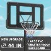 Portable Basketball Hoop Height Adjustable Basketball Hoop Stand 6.5ft 10ft with 44 Inch Backboard and Wheels for Adults Teens Outdoor Indoor view 2
